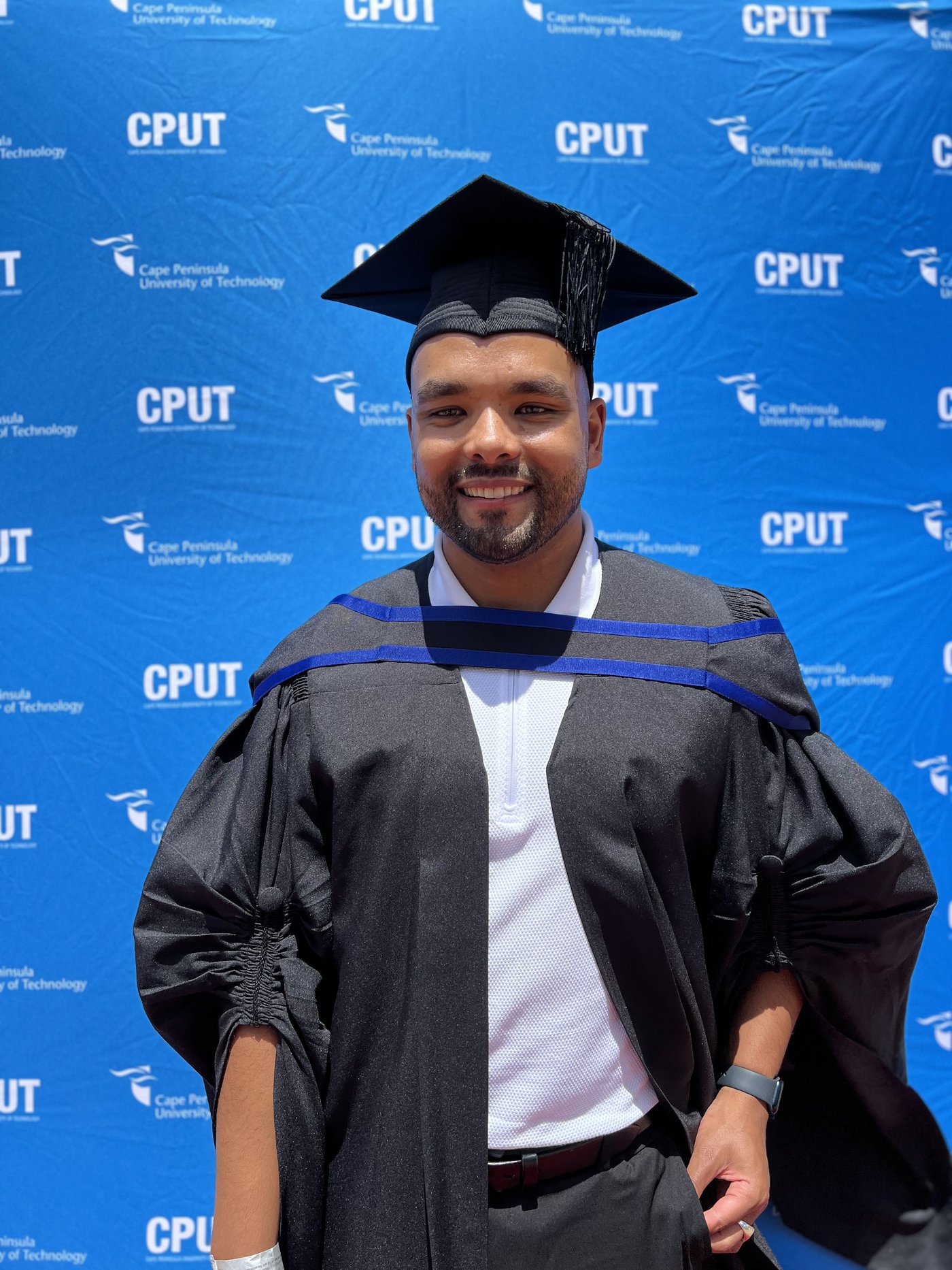 Shaun Cedric Thomas at his Master of Marketing graduation, CPUT