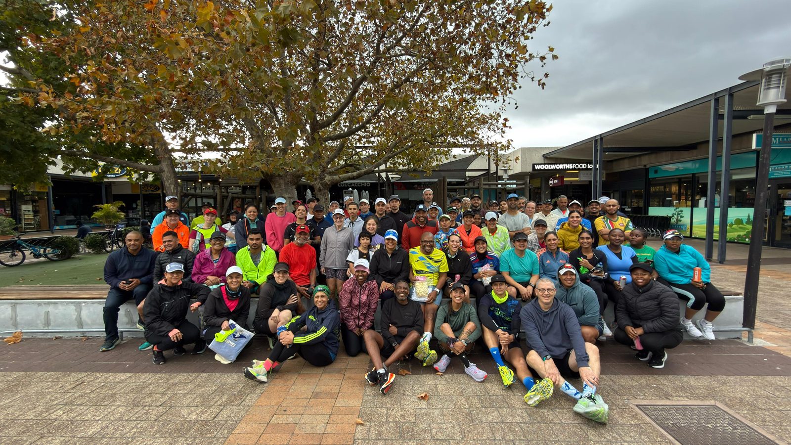 Shaun Cedric Thomas with the Renegade Running Co crew at a morning run in Cape Town